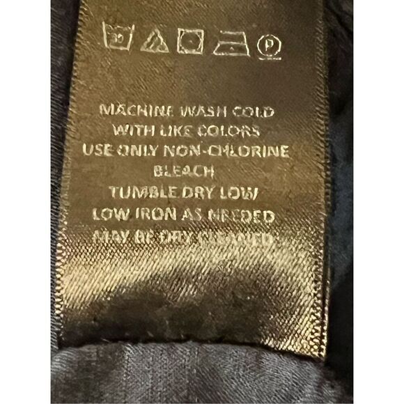 Anthropologie BNQ Womens Large Pull On Pants Navy Blue Extra Wide Leg Flowy - Picture 7 of 8